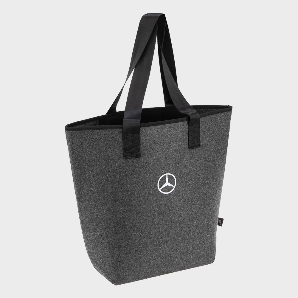 Mercedes-Benz Trucks felt shopper, gray